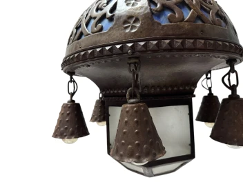 Vienna Secession Art Nouveau Chandelier Austria, 1900s